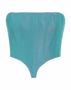 Laquan Smith Womens Top Turquoise