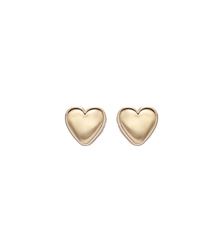 Photo: Roxanne First Puffy Heart 14kt gold earrings