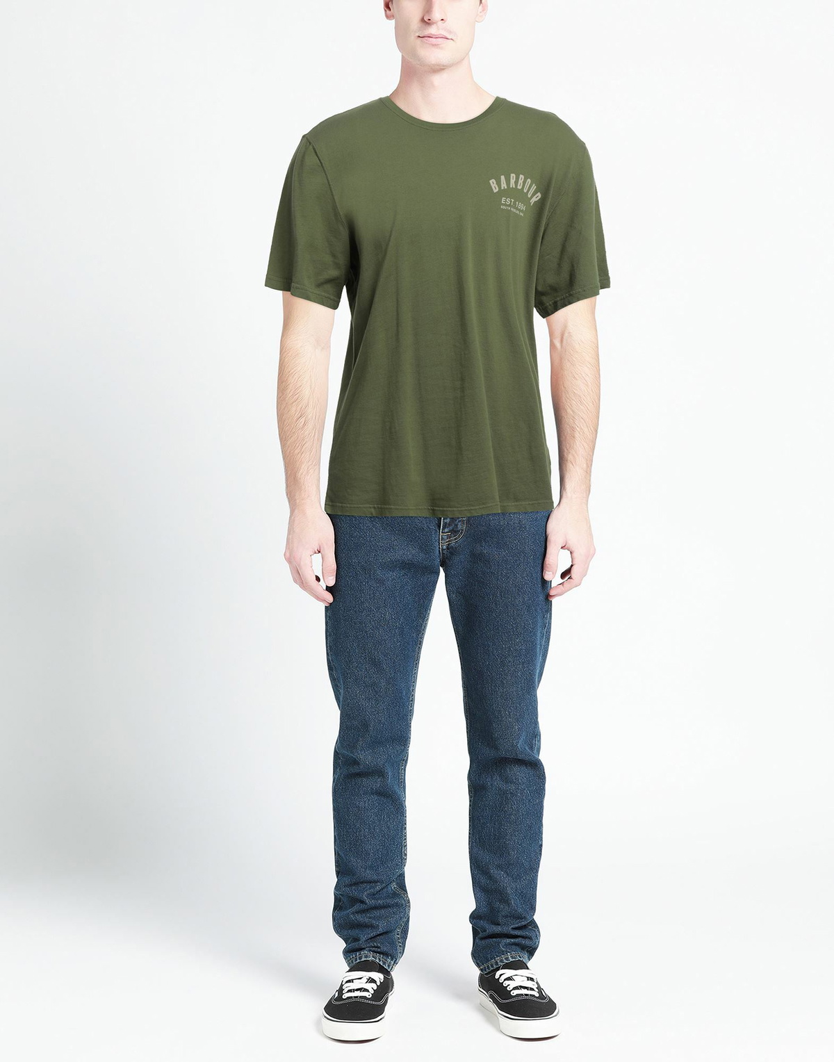 Barbour Mens T-shirt Military in Green