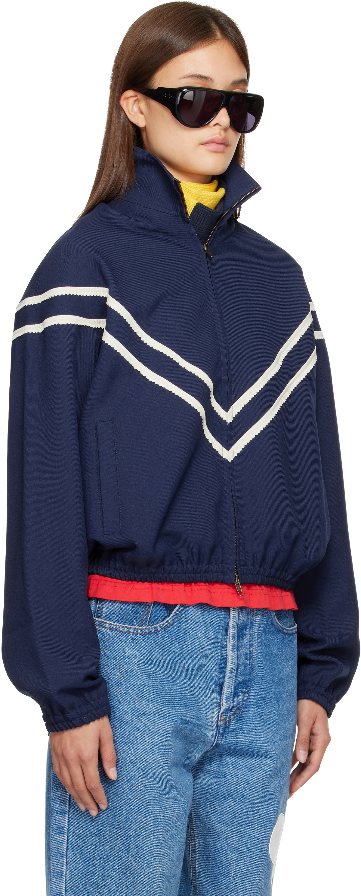 Stefan Cooke Navy Pinking Corded Jacket