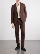 Ralph Lauren Purple label - Silk and Linen-Blend Suit Jacket - Brown