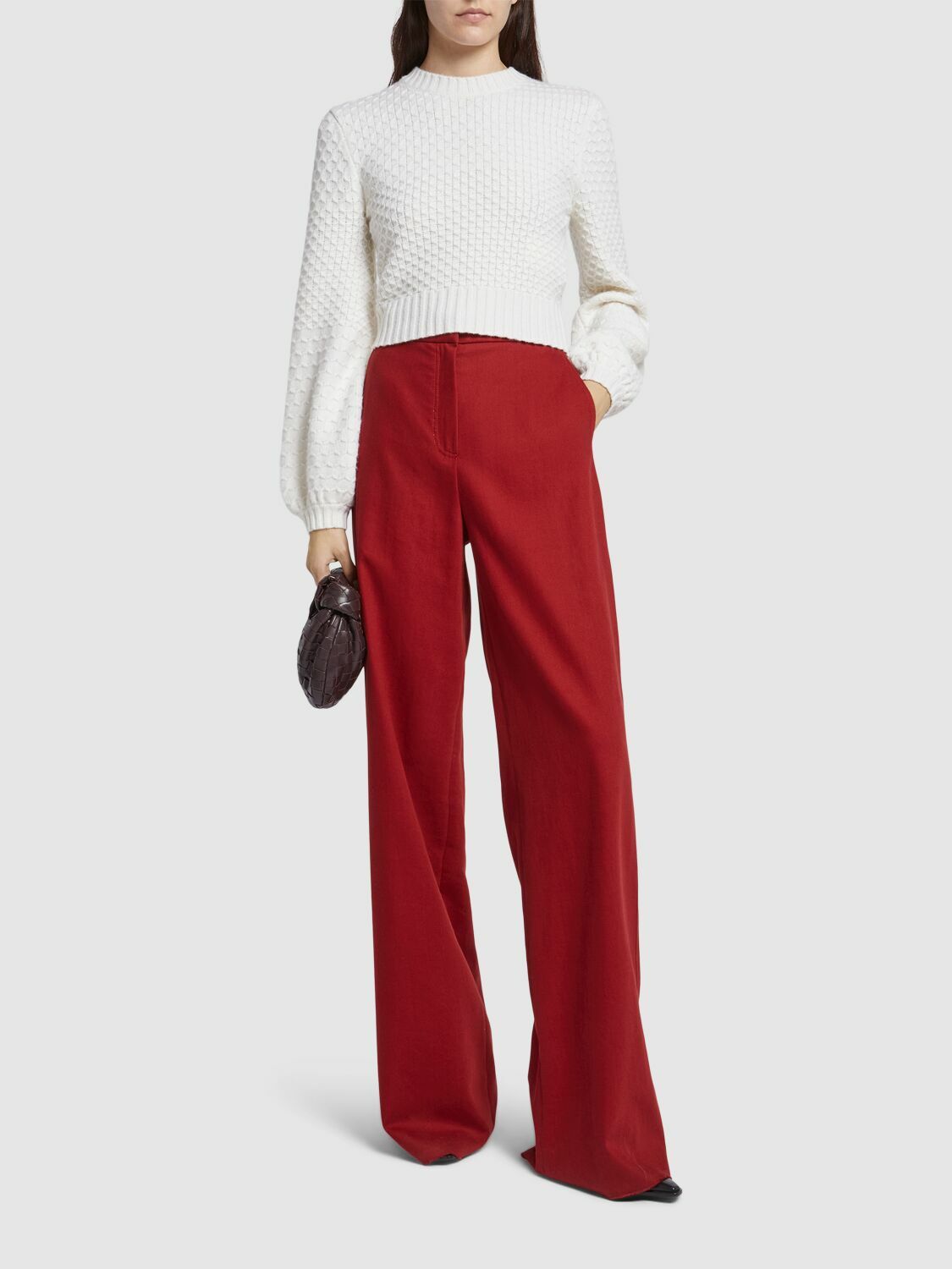 MAX MARA Ruggero Cotton Drill Wide Pants Max Mara
