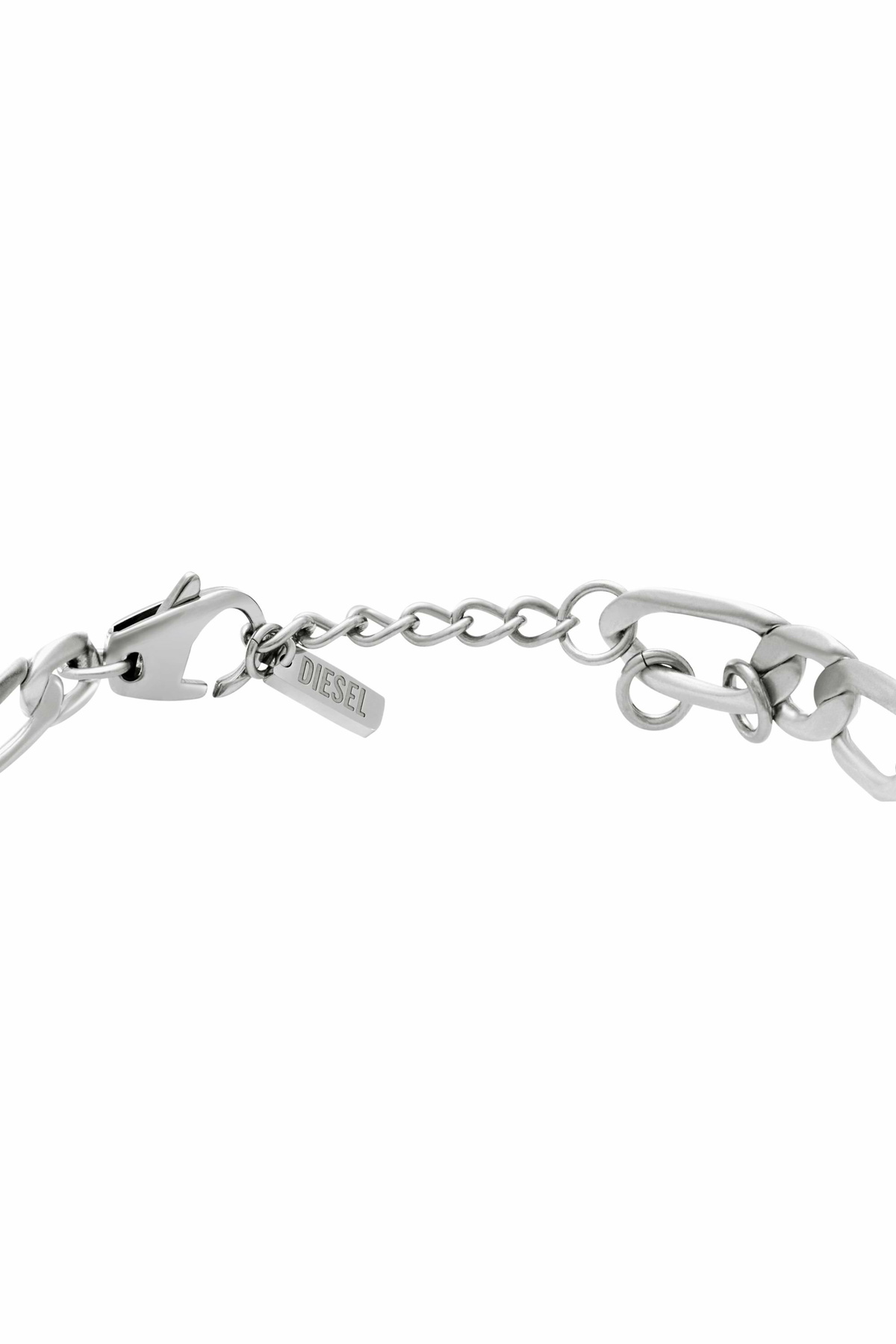 Diesel Stainless Steel and Brass Chain Bracelet - Bracelets - Unisex - Silver