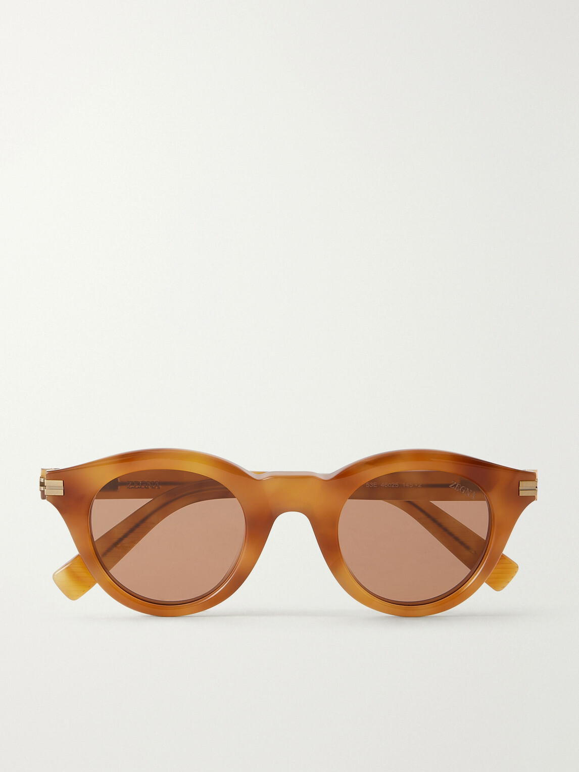 Zegna - Round-Frame Acetate Sunglasses