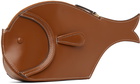 Staud Brown Pesce Leather Clutch