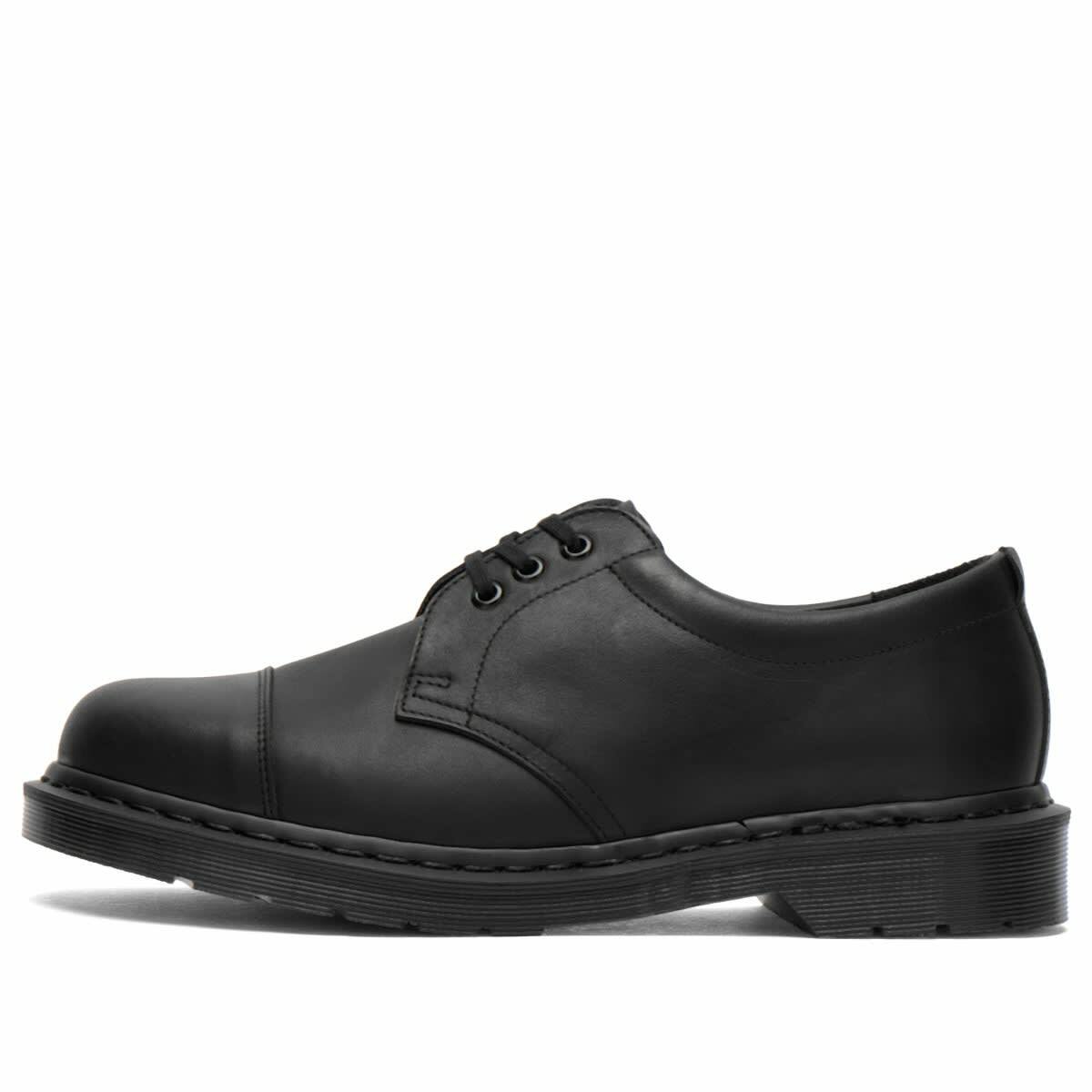 Dr. Martens Men's x MHL 1461 Shoe in Black Grained Oiled