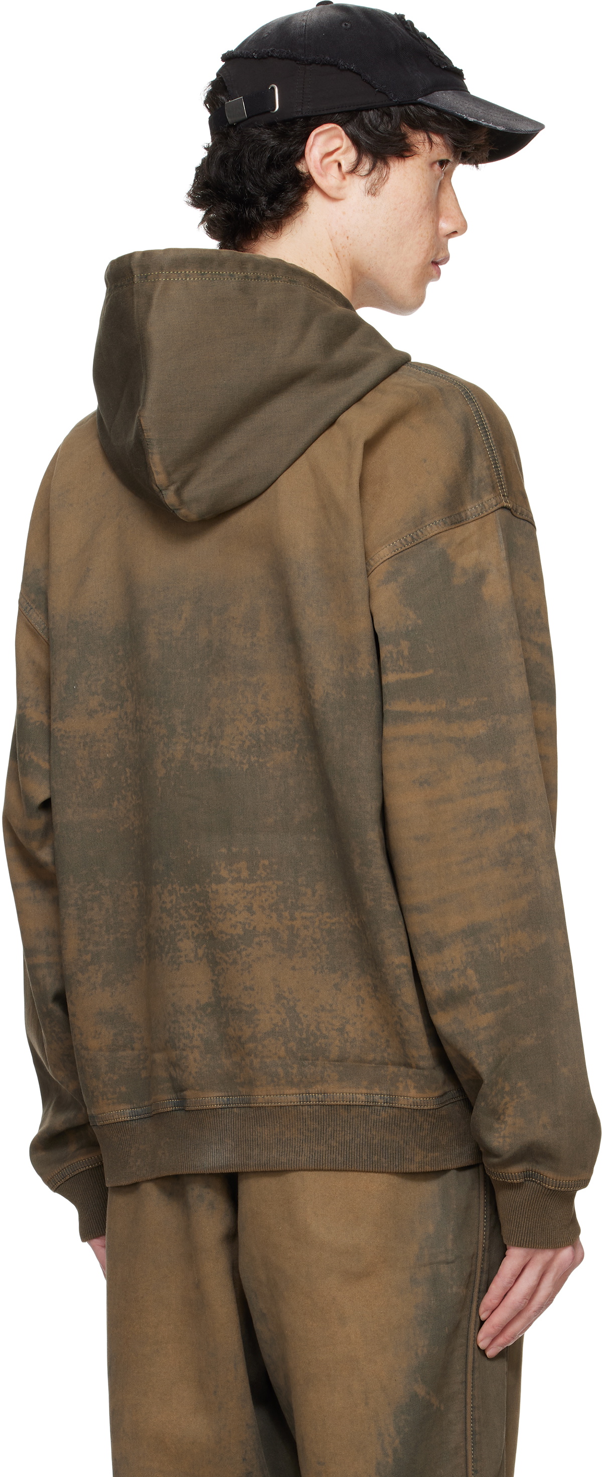 Diesel Brown D-Um-Rib-S1 Track Hoodie Diesel