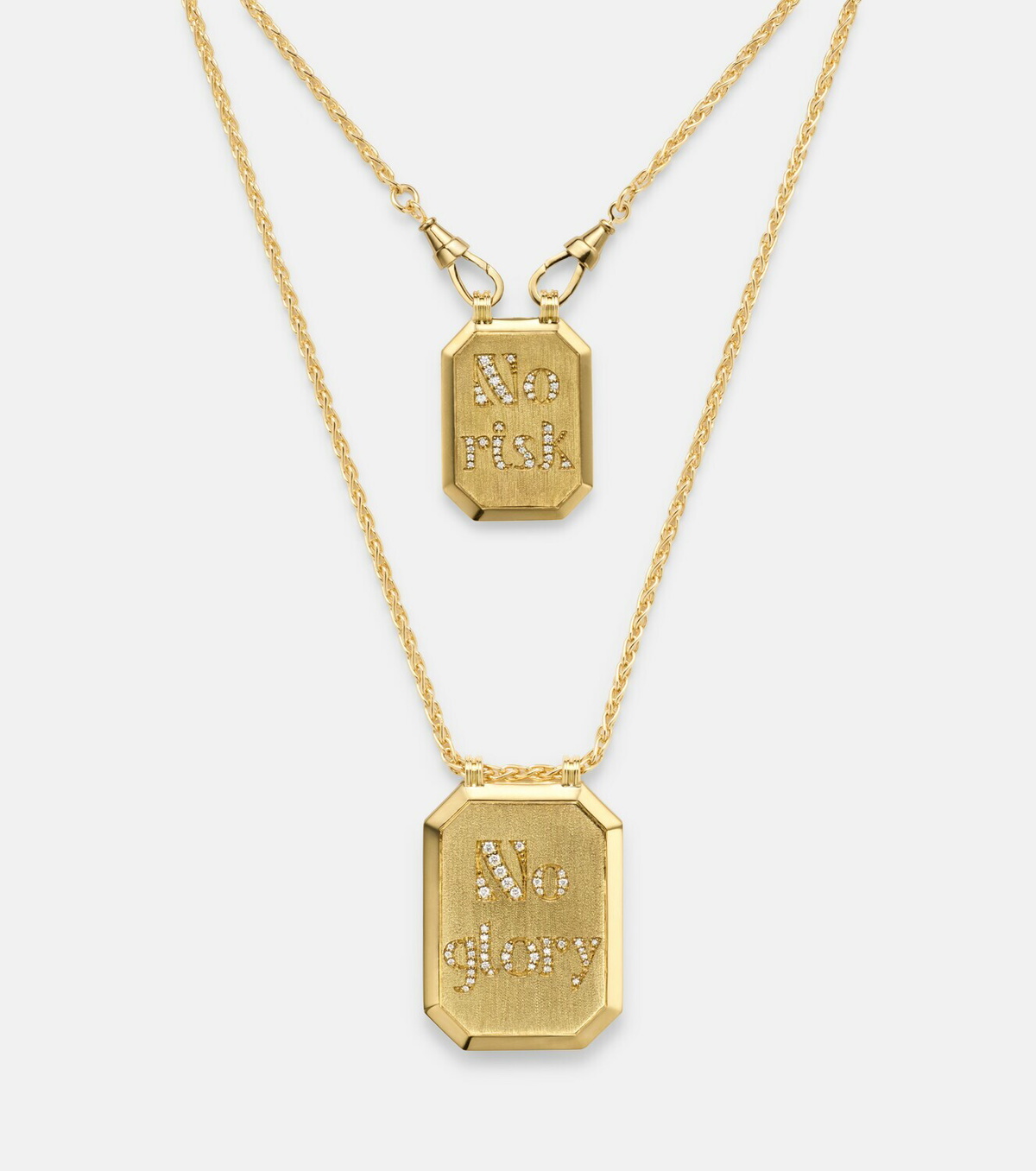 Marie Lichtenberg No Risk No Glory 18kt gold necklace with diamonds