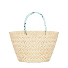 MC2 Saint Barth Small Straw Bag Kylie With Embroidery And Paisley Handles