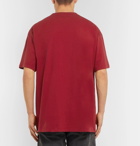 Balenciaga - Oversized Logo-Print Cotton-Jersey T-Shirt - Men - Burgundy