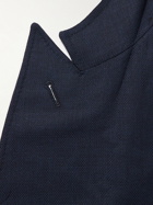 Rubinacci - Unstructured Double-Breasted Wool-Hopsack Suit Jacket - Blue