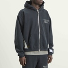 Gallery Dept Men's . Contrast Panel Zip Hoodie in Washed Black/Heather Grey