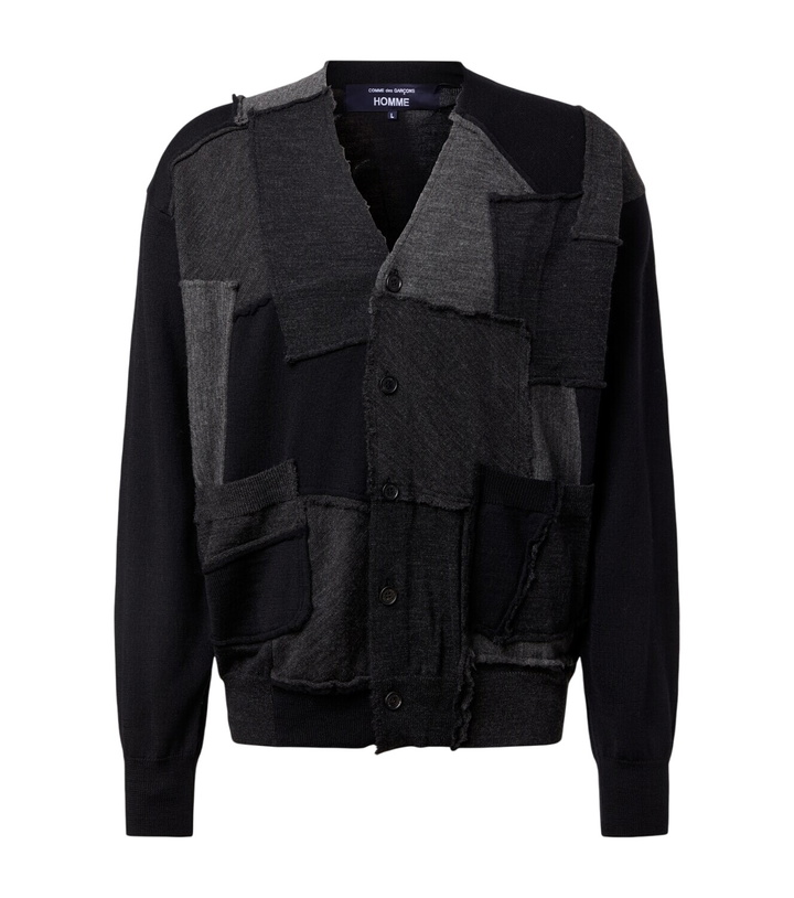 Photo: Comme des Garçons Homme Patchwork wool cardigan
