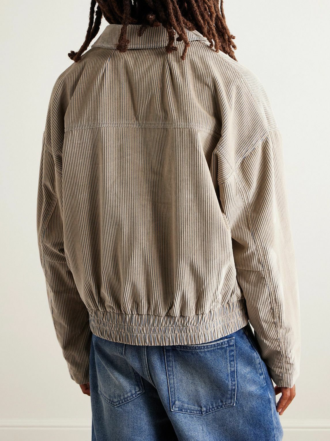 The Elder Statesman - Cotton-Corduroy Blouson Jacket - Gray