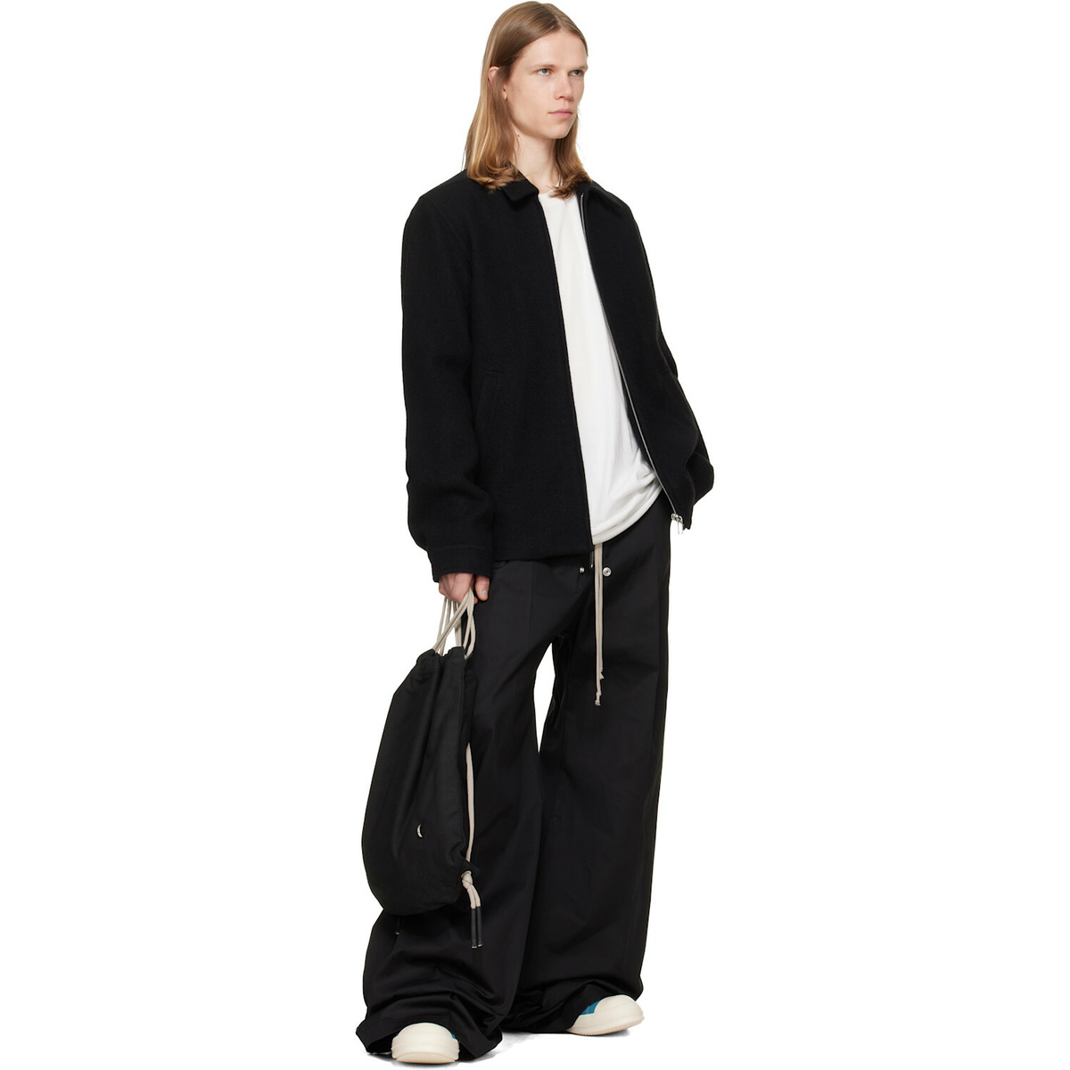 Rick Owens Black Tower Drawstring Backpack