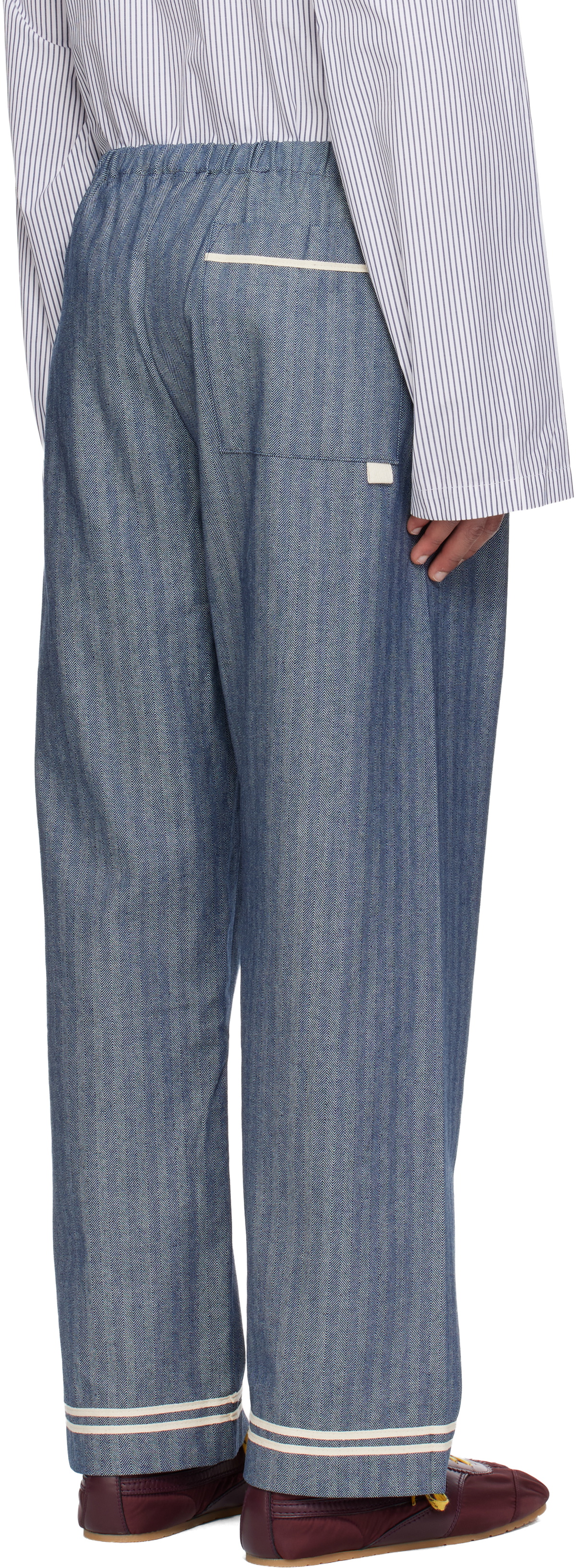 SC103 Navy Banner Trousers