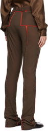 Edward Cuming Brown & Red Raw Edge Lounge Pants