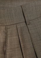 Blaze Milano Fox Pleated Straight-leg Wool-blend Trousers Brown