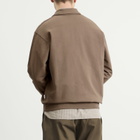 Norse Projects Men's Standard Half Zip Sweatshirt in Walnut