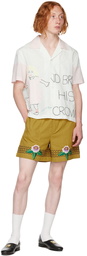 Bode Green Garden Bed Shorts