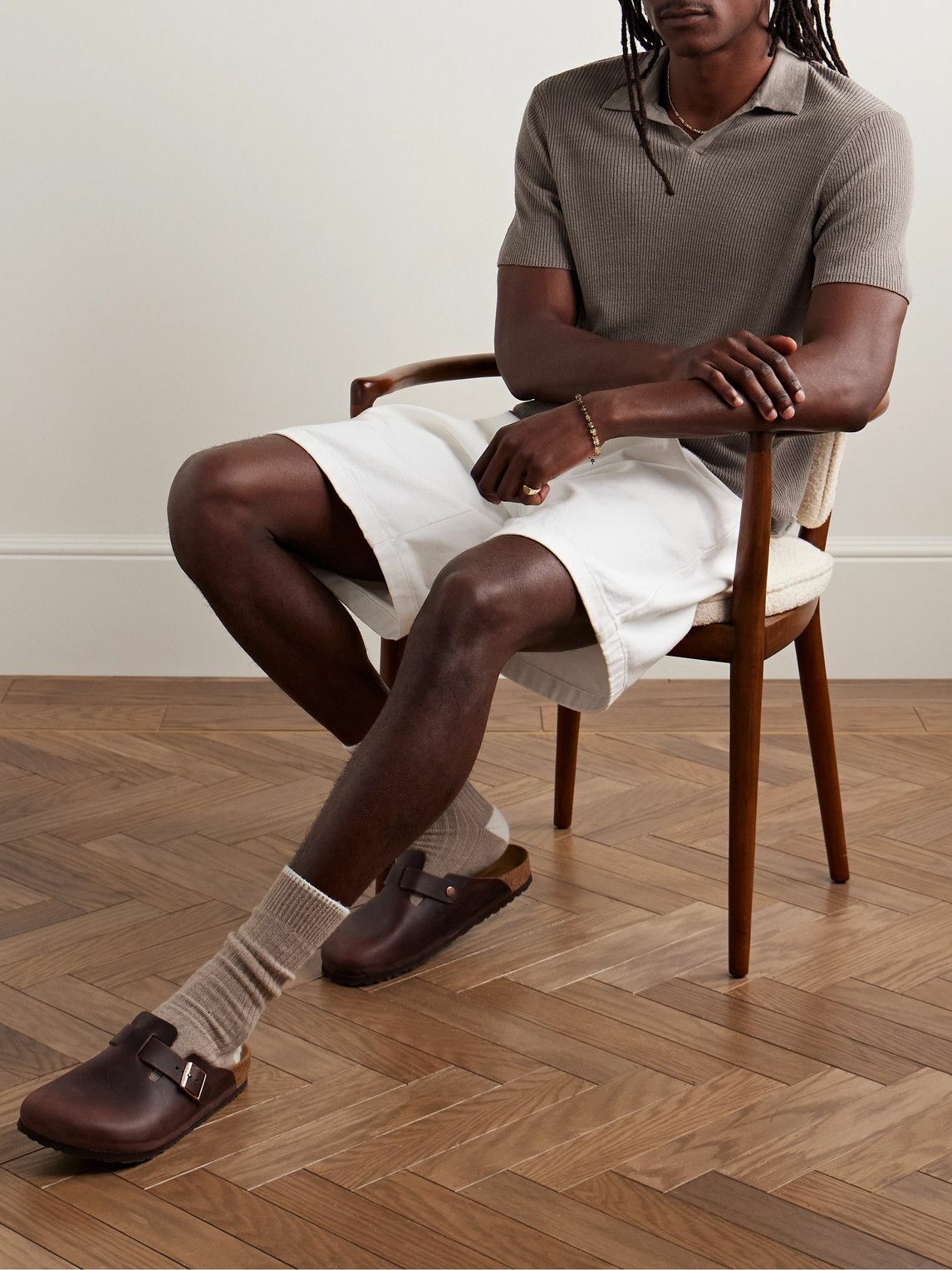 Onia - Johnny Slim-Fit Ribbed Linen-Blend Polo Shirt - Brown