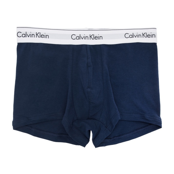 Photo: Calvin Klein Underwear Two-Pack Blue and Pink Modern Boxer Briefs