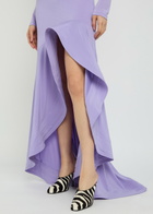 Stella Mccartney Cascading Stretch-jersey Mini Dress Lilac