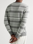Peter Millar - Keys Striped Linen and Merino Wool-Blend Sweater - Gray