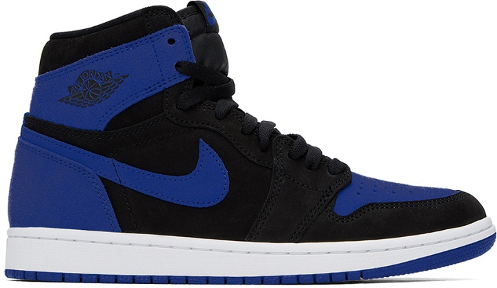 Photo: Nike Jordan Black & Blue Air Jordan 1 High OG Sneakers
