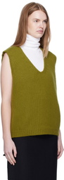 Arch The Green Cashmere Knit Vest