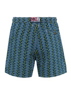 MC2 Saint Barth Man Lightweight Fabric Swim-shorts Lighting Micro Fantasy With Tennis Print