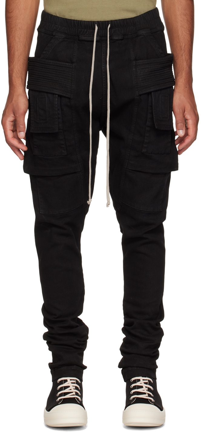 Rick Owens DRKSHDW Black Luxor Creatch Cargo Pants Rick Owens Drkshdw