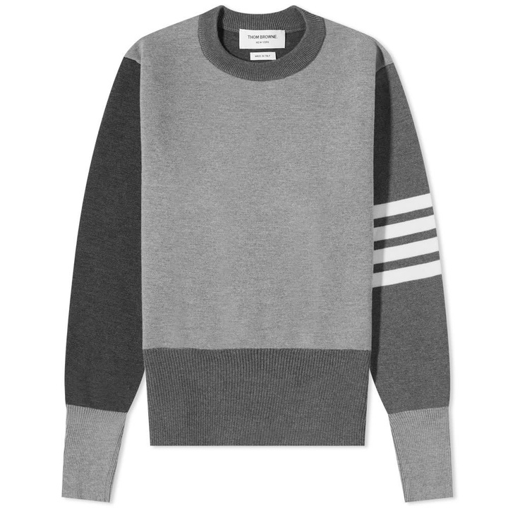 Photo: Thom Browne Funmix 4 Bar Striped Crew Knit