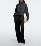 Róhe Draped wool and cashmere turtleneck sweater
