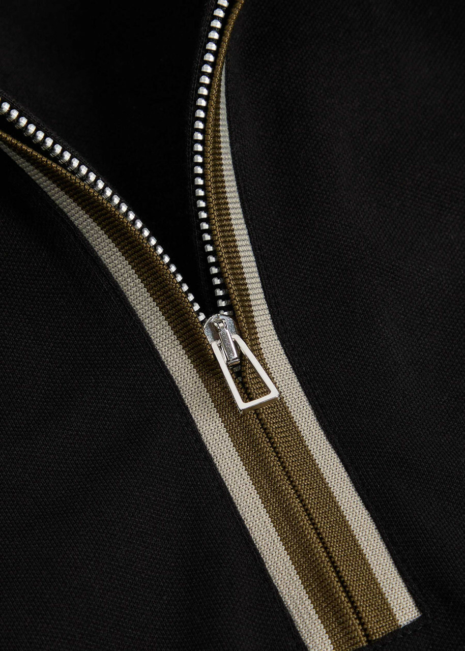 PS Paul Smith Striped-trim Stretch-cotton Polo Shirt Black