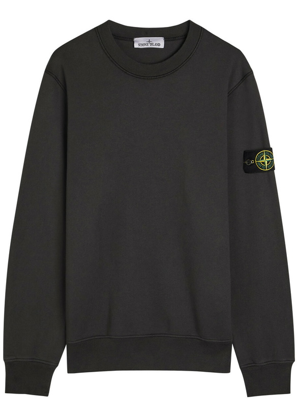 Photo: Stone Island Logo Cotton Sweatshirt Grey