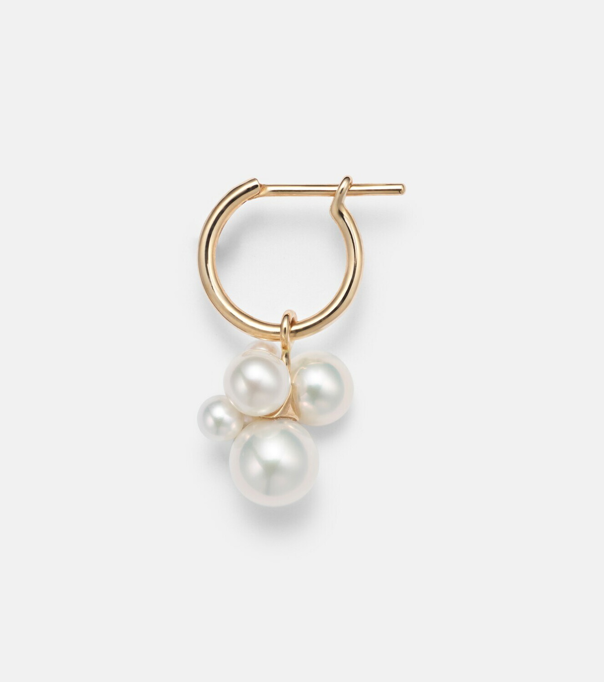 Sophie Bille Brahe Botticelli 14kt gold single earring with pearls