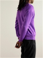 Nike - Sportswear Club Logo-Embroidered Cotton-Blend Jersey Sweatshirt - Purple