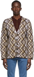 Ernest W. Baker Brown Merino Wool Cardigan