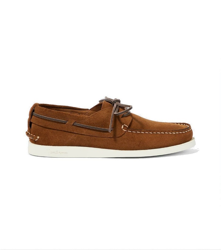 Photo: Kiton Suede boat shoes