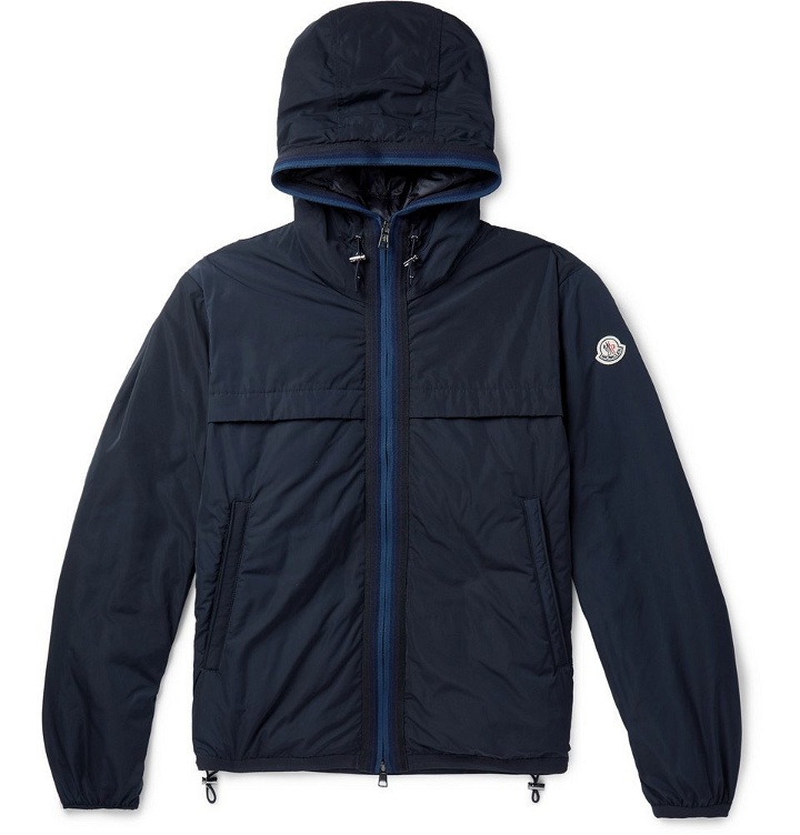 Photo: Moncler - Webbing-Trimmed Shell Hooded Down Jacket - Men - Navy