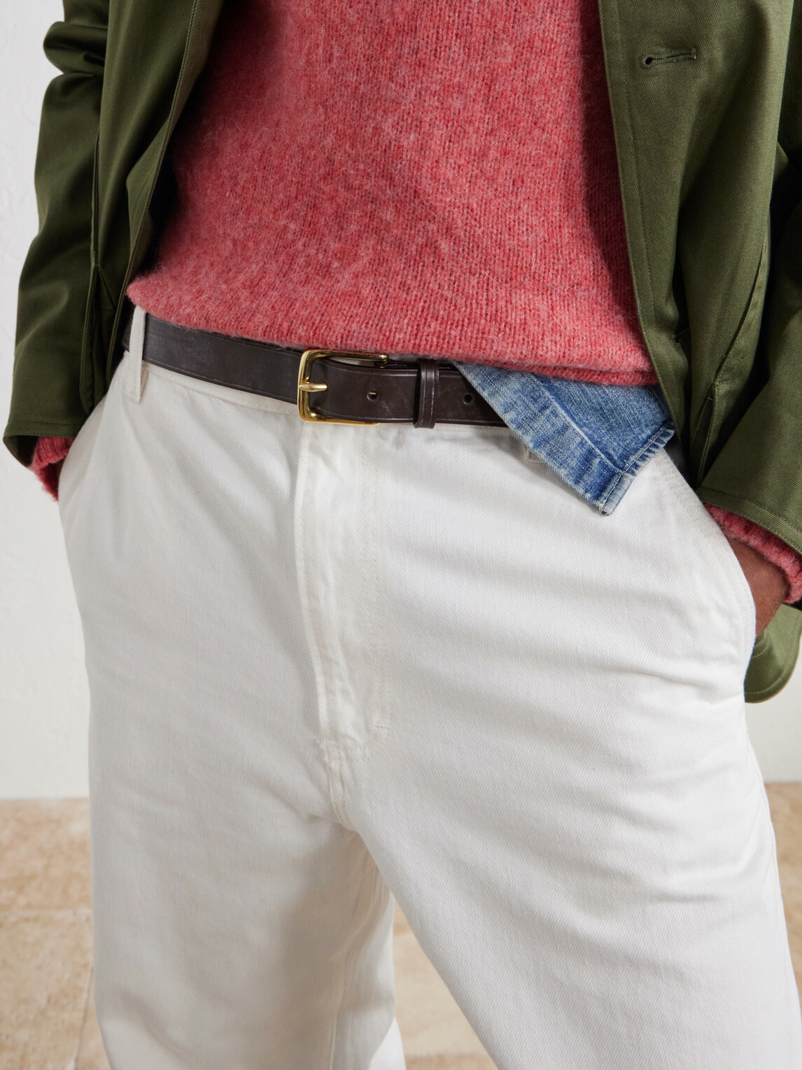 Drake's - 2cm Leather Belt - Brown