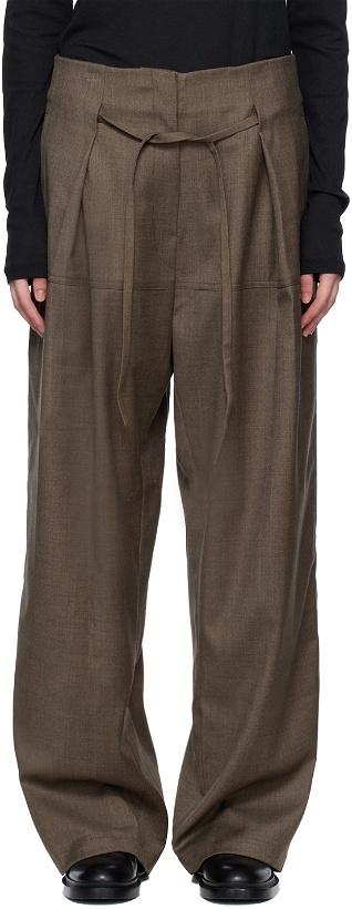 Photo: LE17SEPTEMBRE Brown Drawstring Trousers