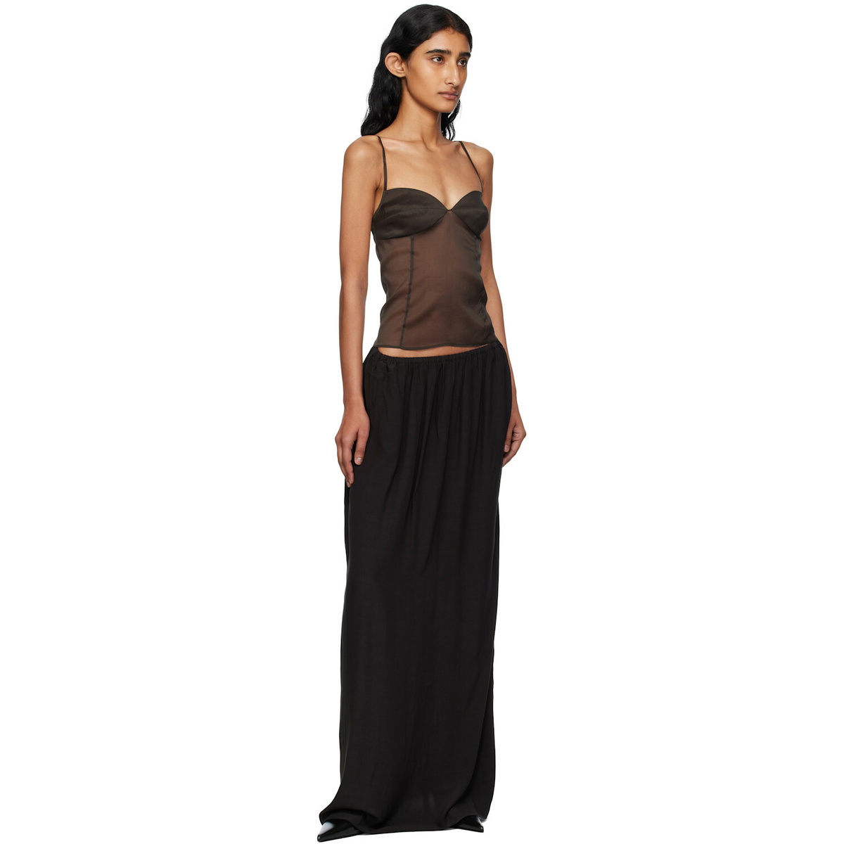 The Frankie Shop Black Aeson Maxi Skirt
