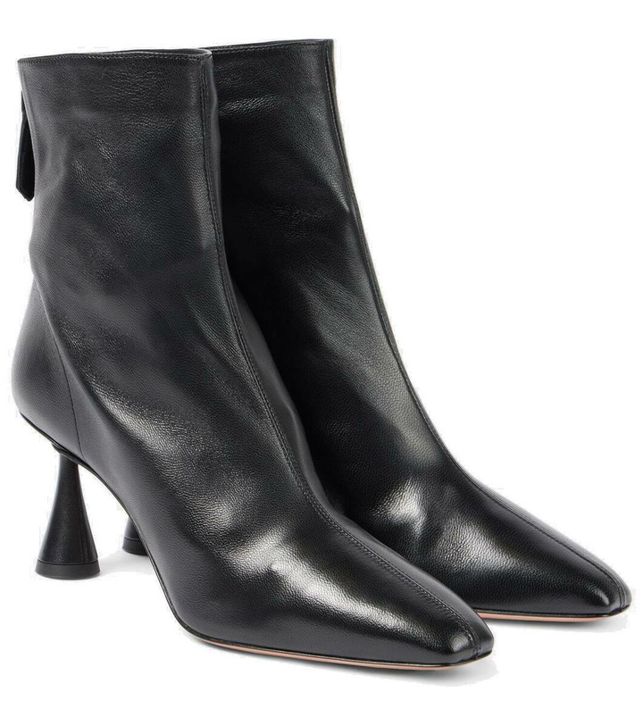 Photo: Aquazzura Amore 75 leather ankle boots