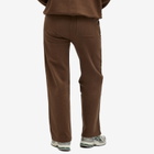 Sporty & Rich Women's Oval Health Straight Leg Sweatpant in Chocolate Cream