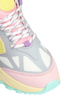 Philippe Model Rocx Low Sneakers In White Leather And Fabric
