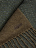 Ferragamo Mens Double face scarf in Green