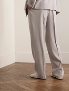 Giorgio Armani - Straight-Leg Pleated Twill Suit Trousers - Gray