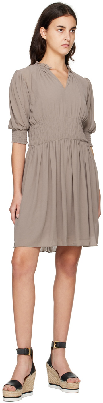 See by Chloé Purple Pleated Midi Dress
